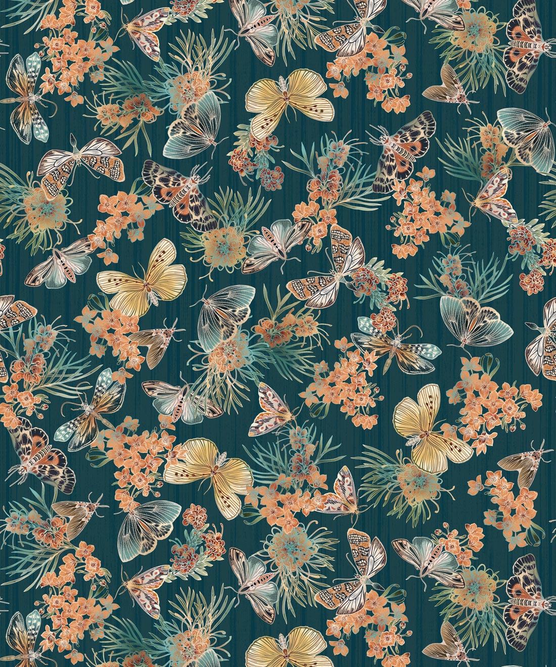 Moth Wallpaper, Deep Ocean