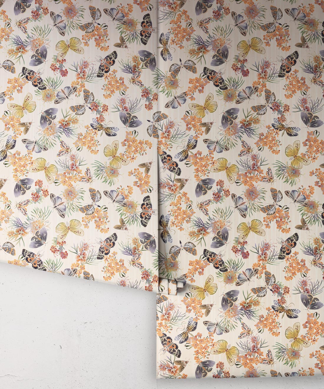 Moth Wallpaper, Ivory