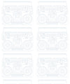 Boom Box Wallpaper, Pale Blue