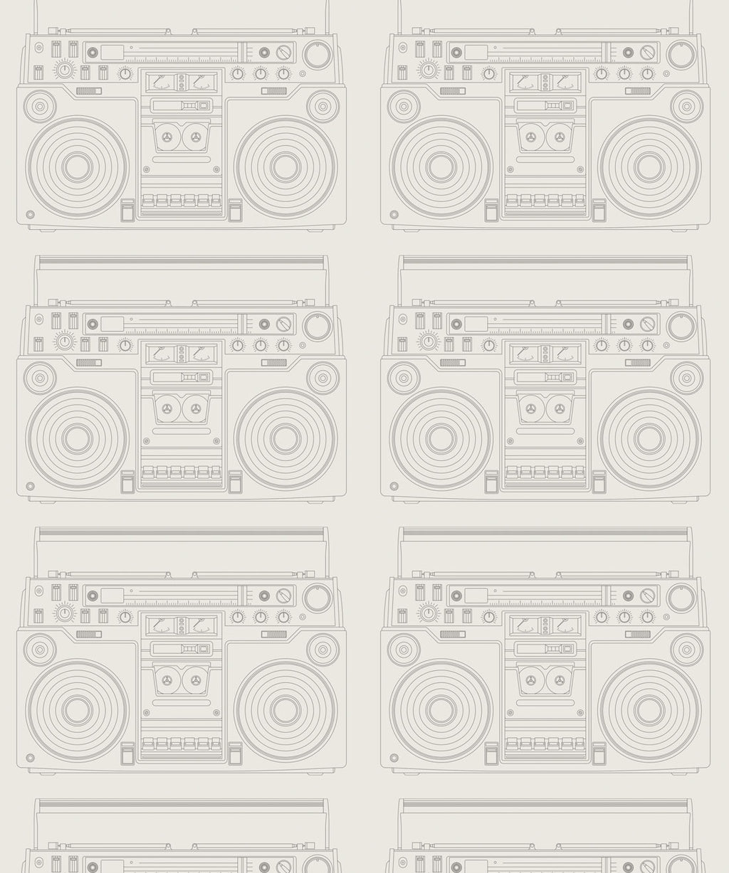 Boom Box Wallpaper, Retro