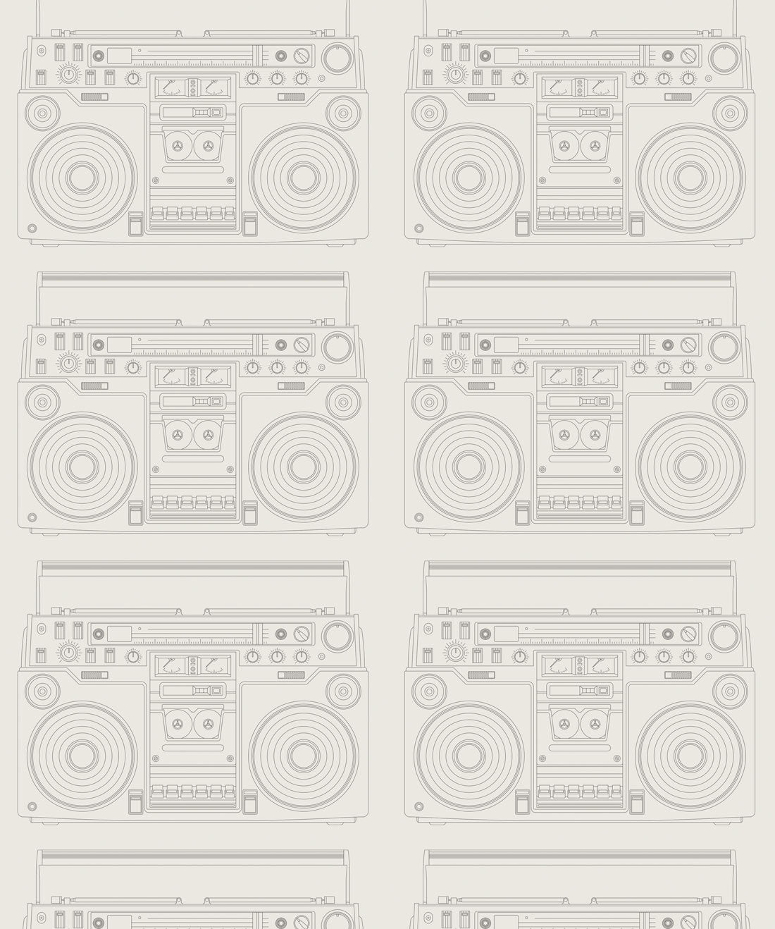 Boom Box Wallpaper, Retro