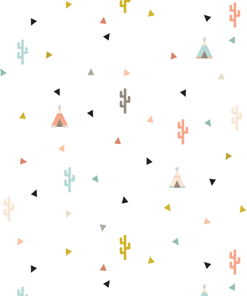Teepee & Cactus Wallpaper
