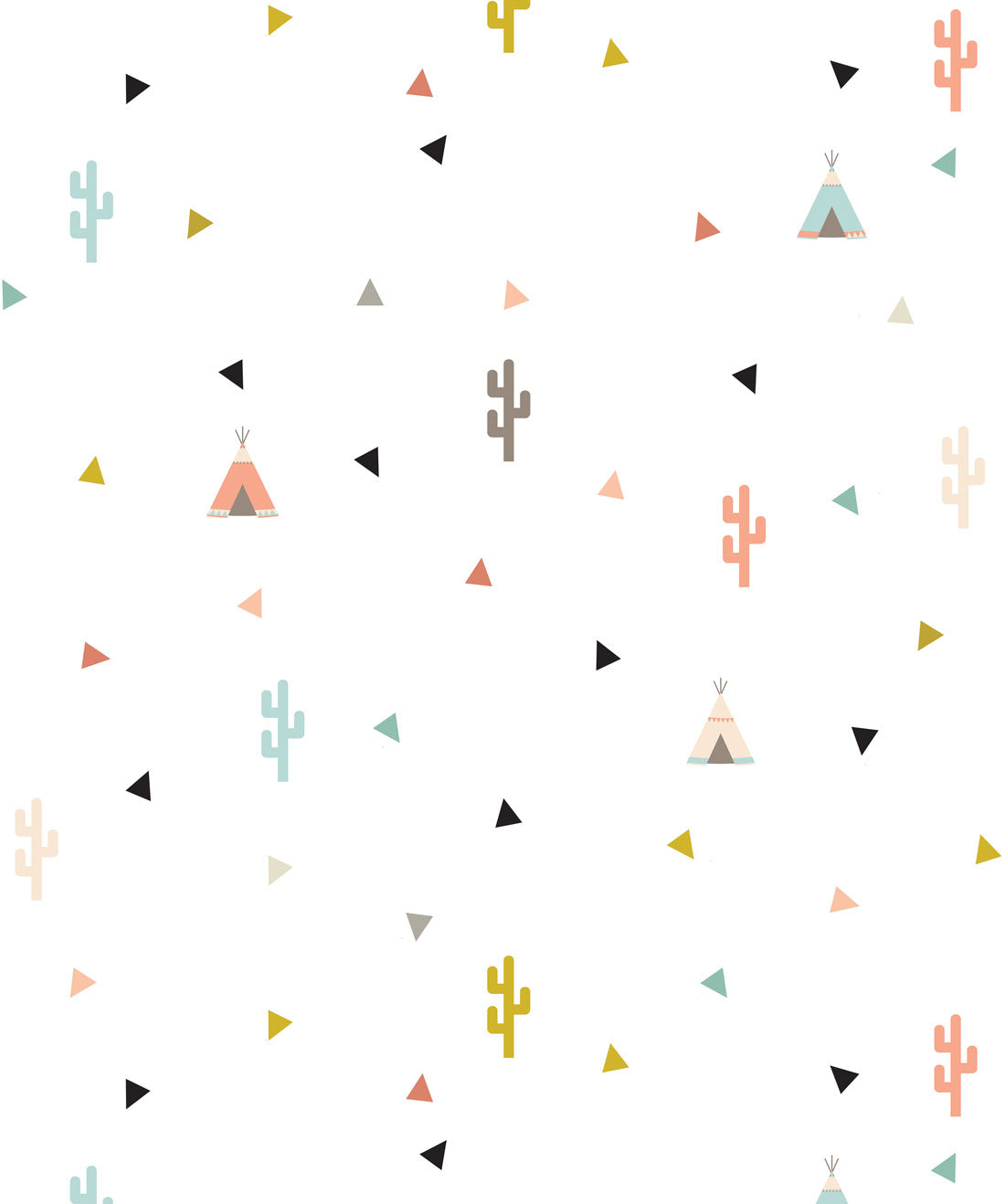 Teepee & Cactus Wallpaper