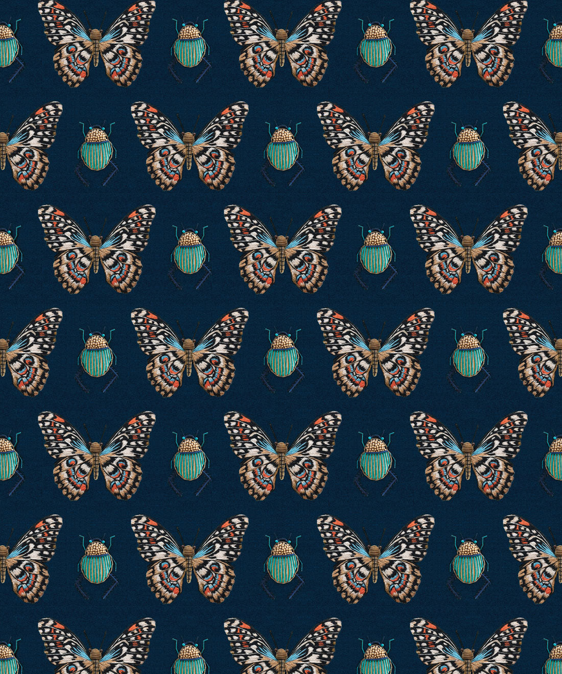 Beetle & Butterfly Wallpaper