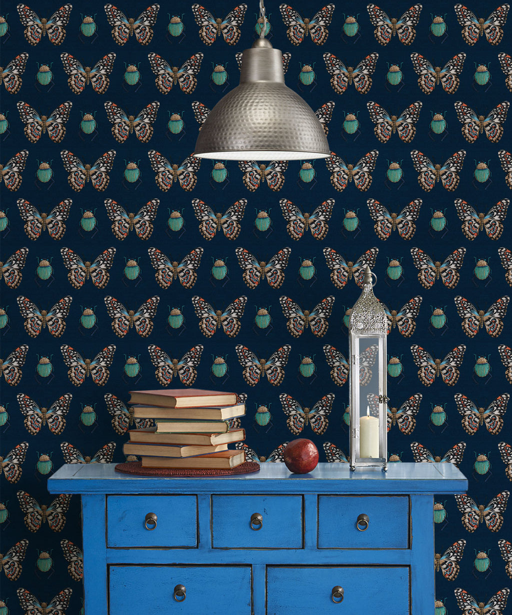 Beetle & Butterfly Wallpaper
