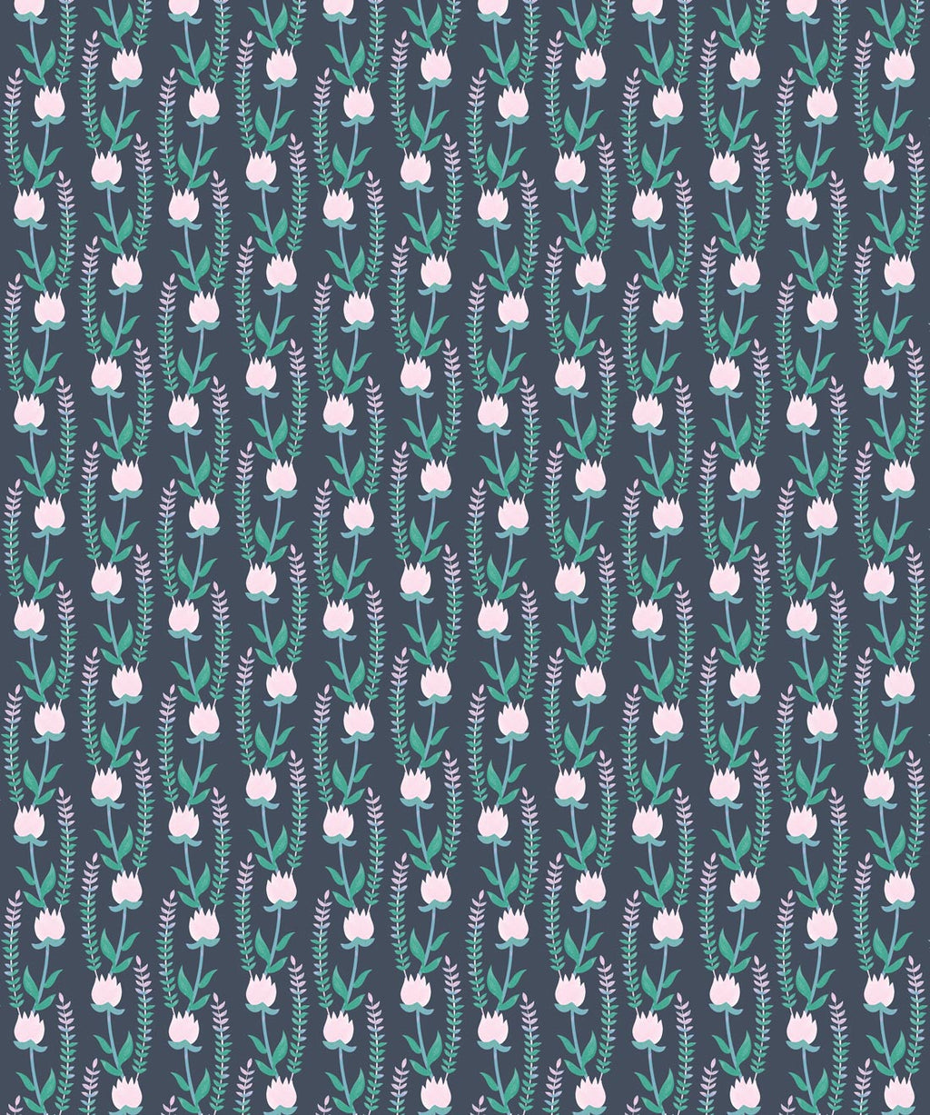 Clover Fields Wallpaper, Soft Lavender