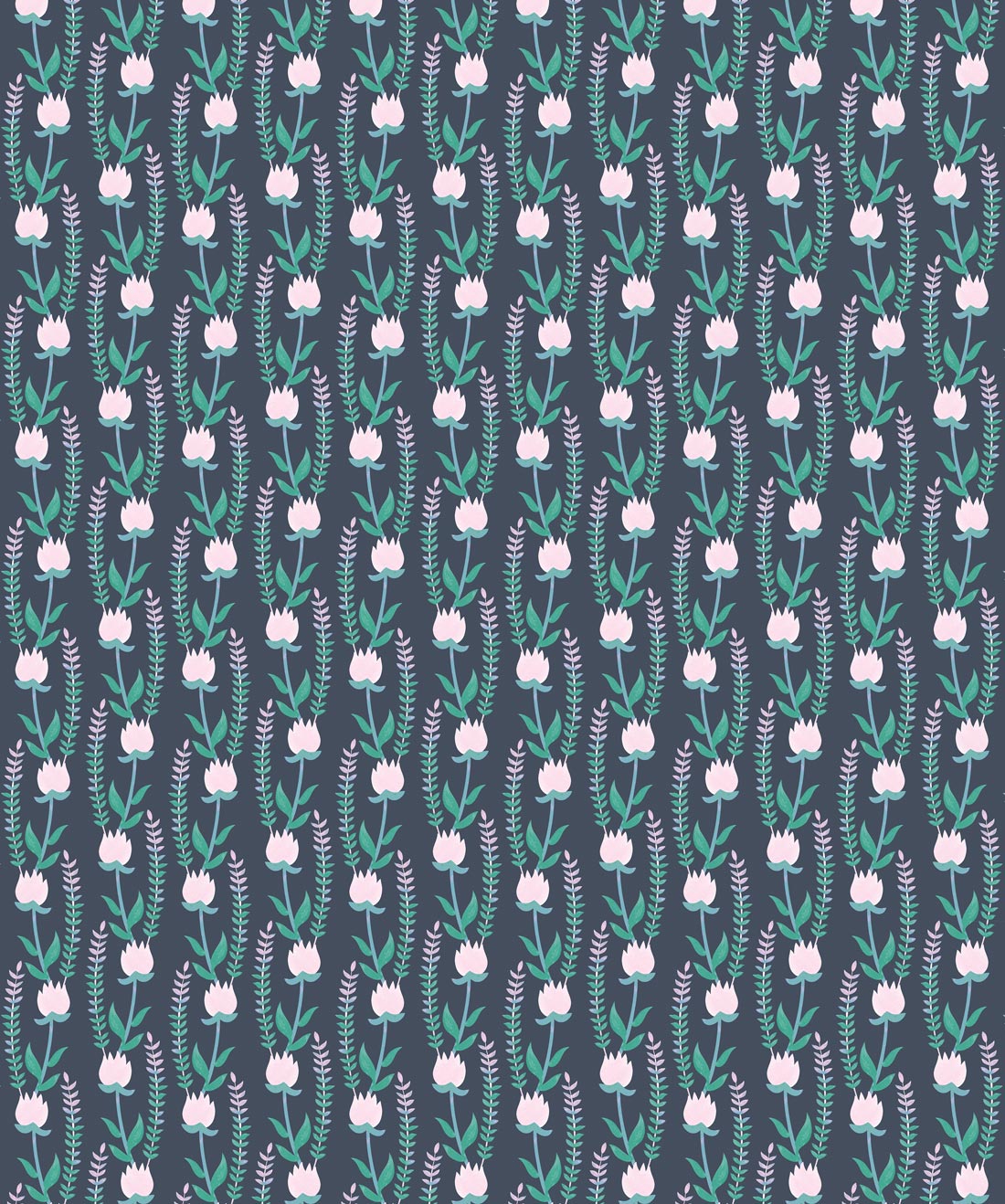 Clover Fields Wallpaper, Soft Lavender