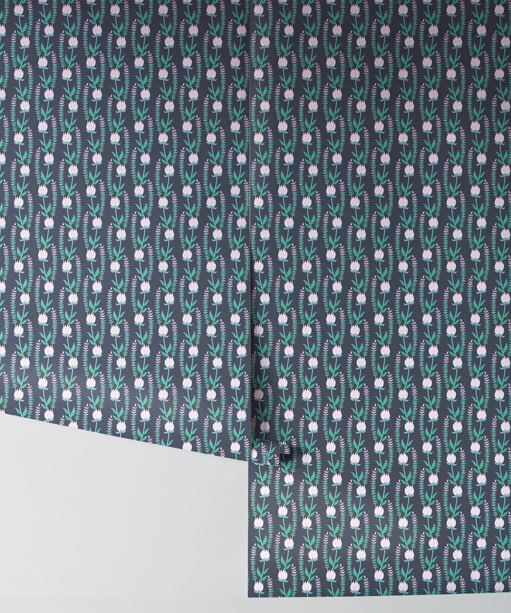 Clover Fields Wallpaper, Soft Lavender