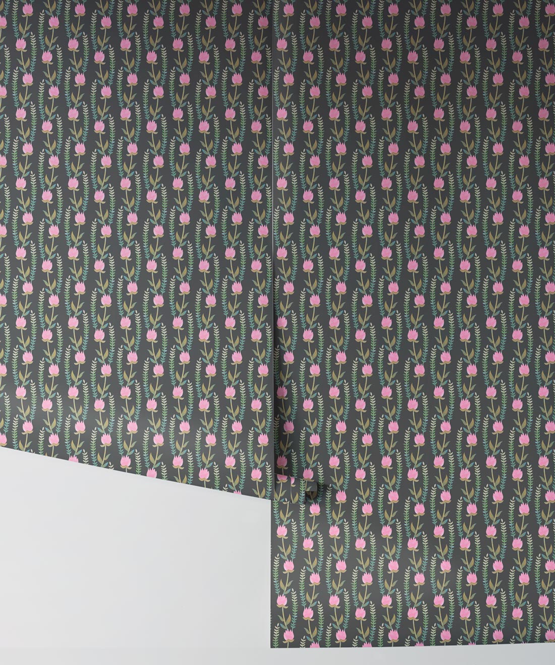 Clover Fields Wallpaper, Spring Pink