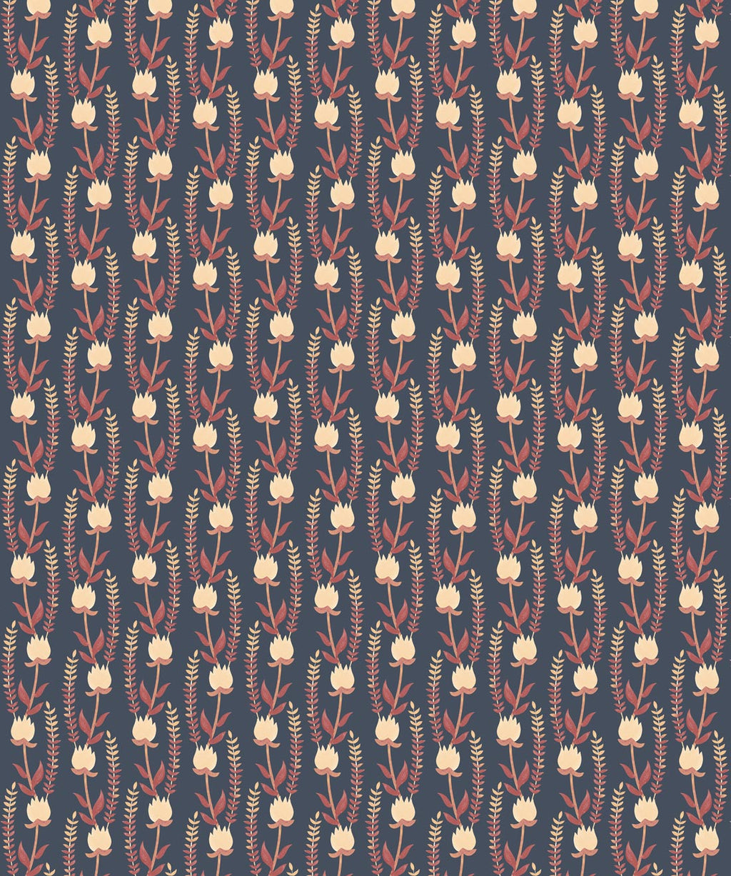 Clover Fields Wallpaper, Terracotta
