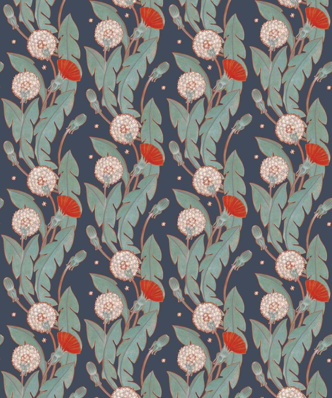 Dandelions Wallpaper, Deep Autum Night