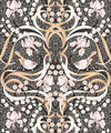 Bellbirds & Iris Wallpaper, Black Marble