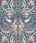 Bellbirds & Iris Wallpaper, Blue Hydrangea
