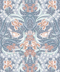 Bellbirds & Iris Wallpaper, Dusty Blue