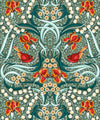 Bellbirds & Iris Wallpaper, Emerald