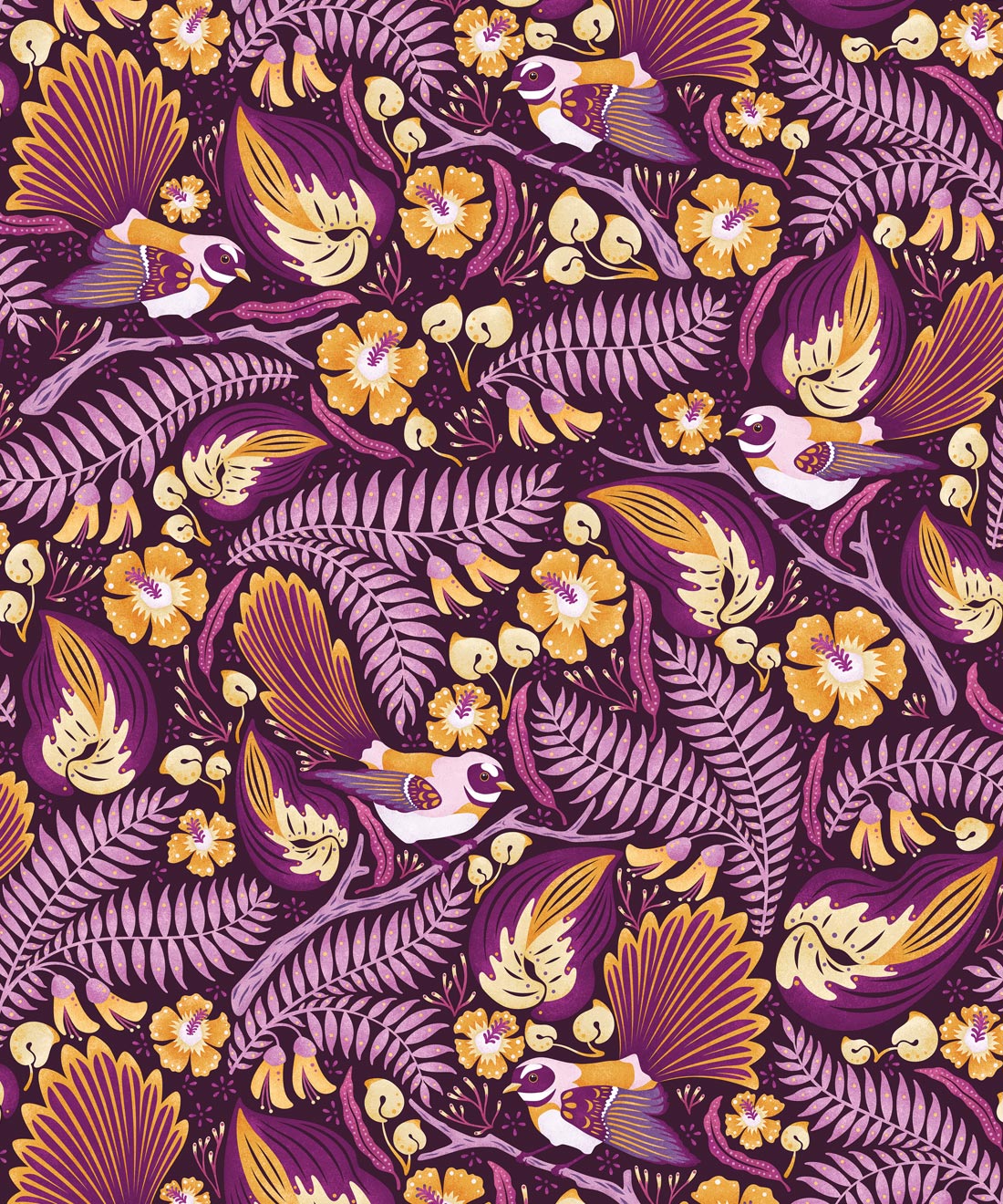 Fantails Wallpaper, Berries