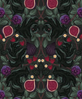 Figs & Strawberries Wallpaper, Forest Green