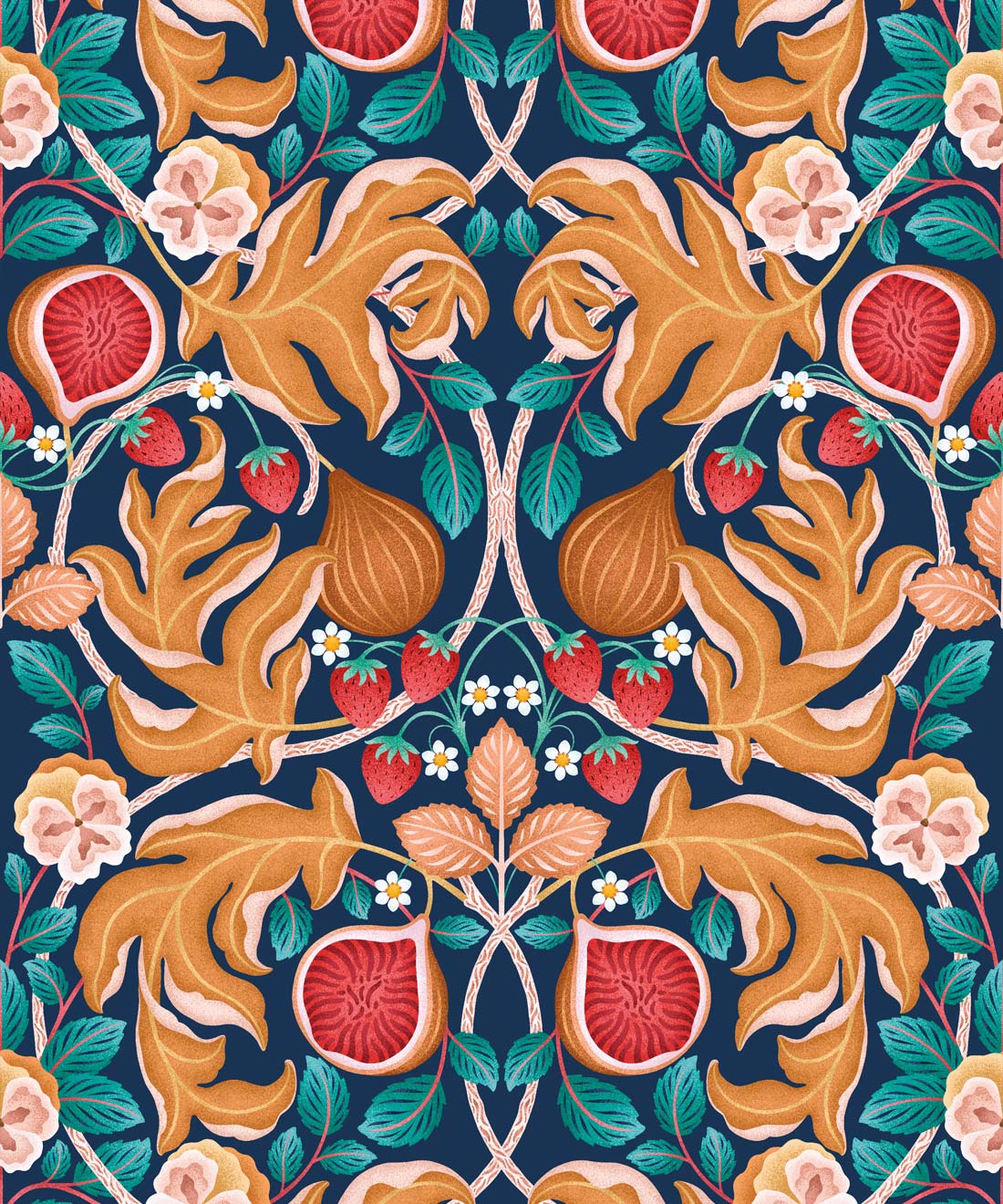 Figs & Strawberries Wallpaper, Imperial