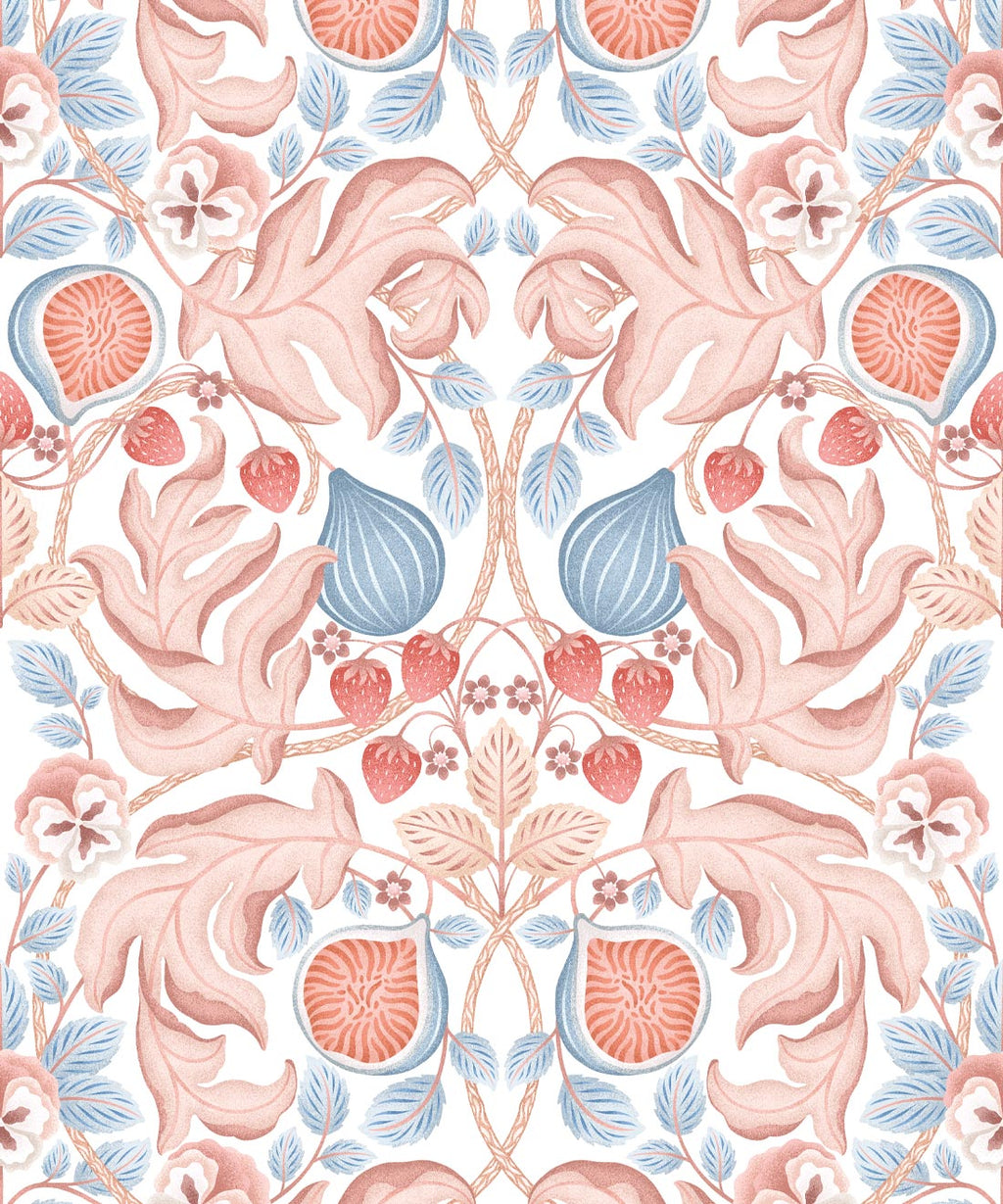 Figs & Strawberries Wallpaper, Light