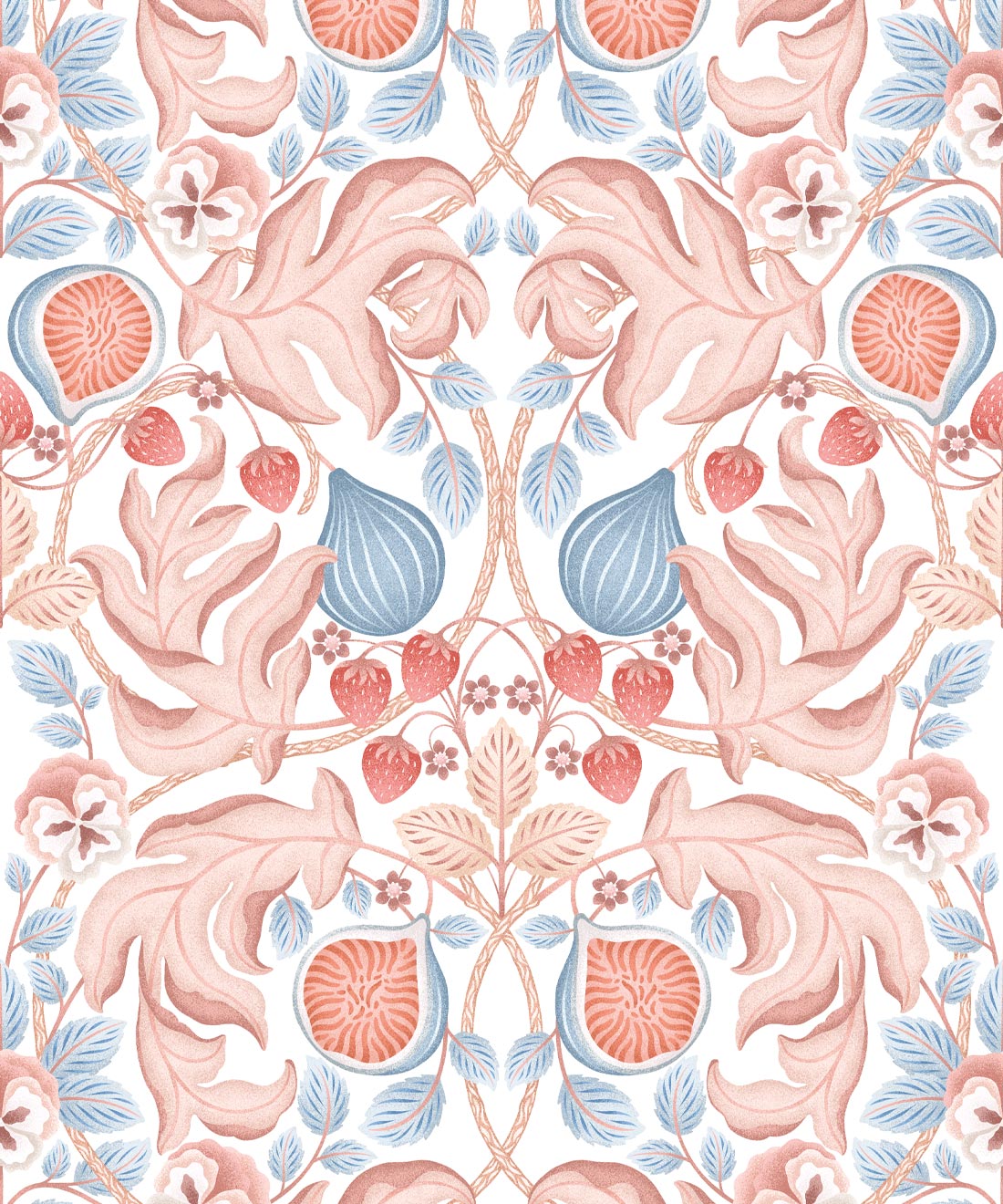 Figs & Strawberries Wallpaper, Light