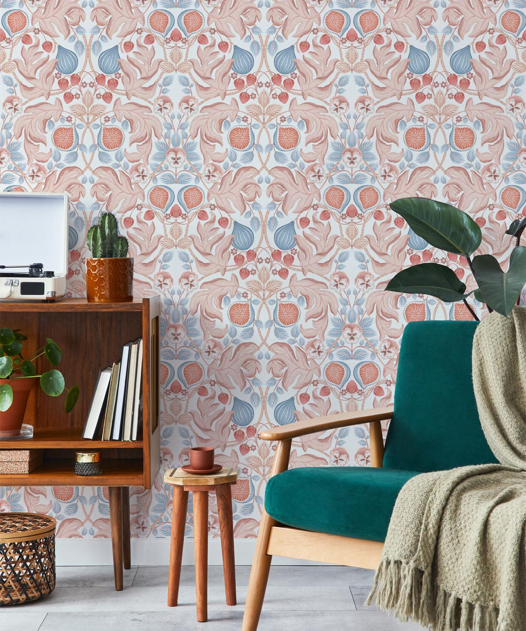 Figs & Strawberries Wallpaper, Light