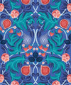 Figs & Strawberries Wallpaper, Medium Blue