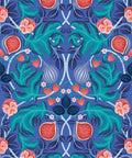 Figs & Strawberries Wallpaper, Medium Blue
