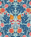 Figs & Strawberries Wallpaper, Powder Blue & Ochre