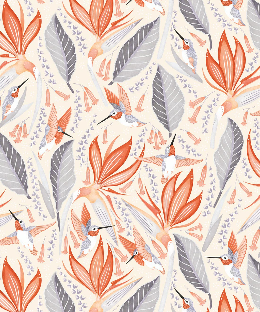 Hummingbirds Wallpaper, Light