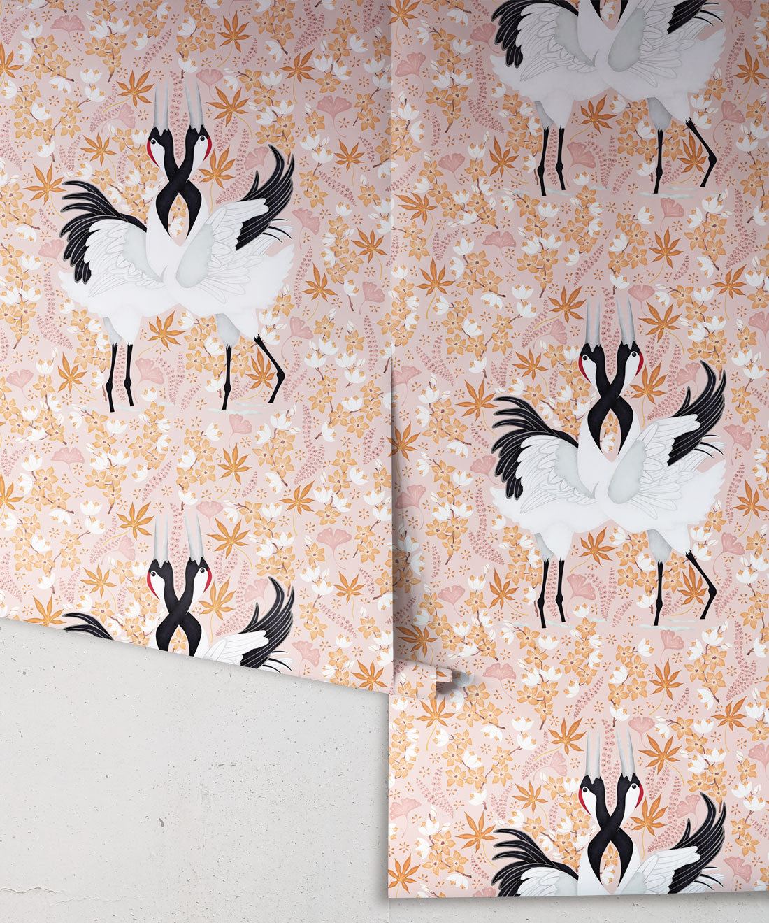 Japanese Cranes Wallpaper, Soft Light