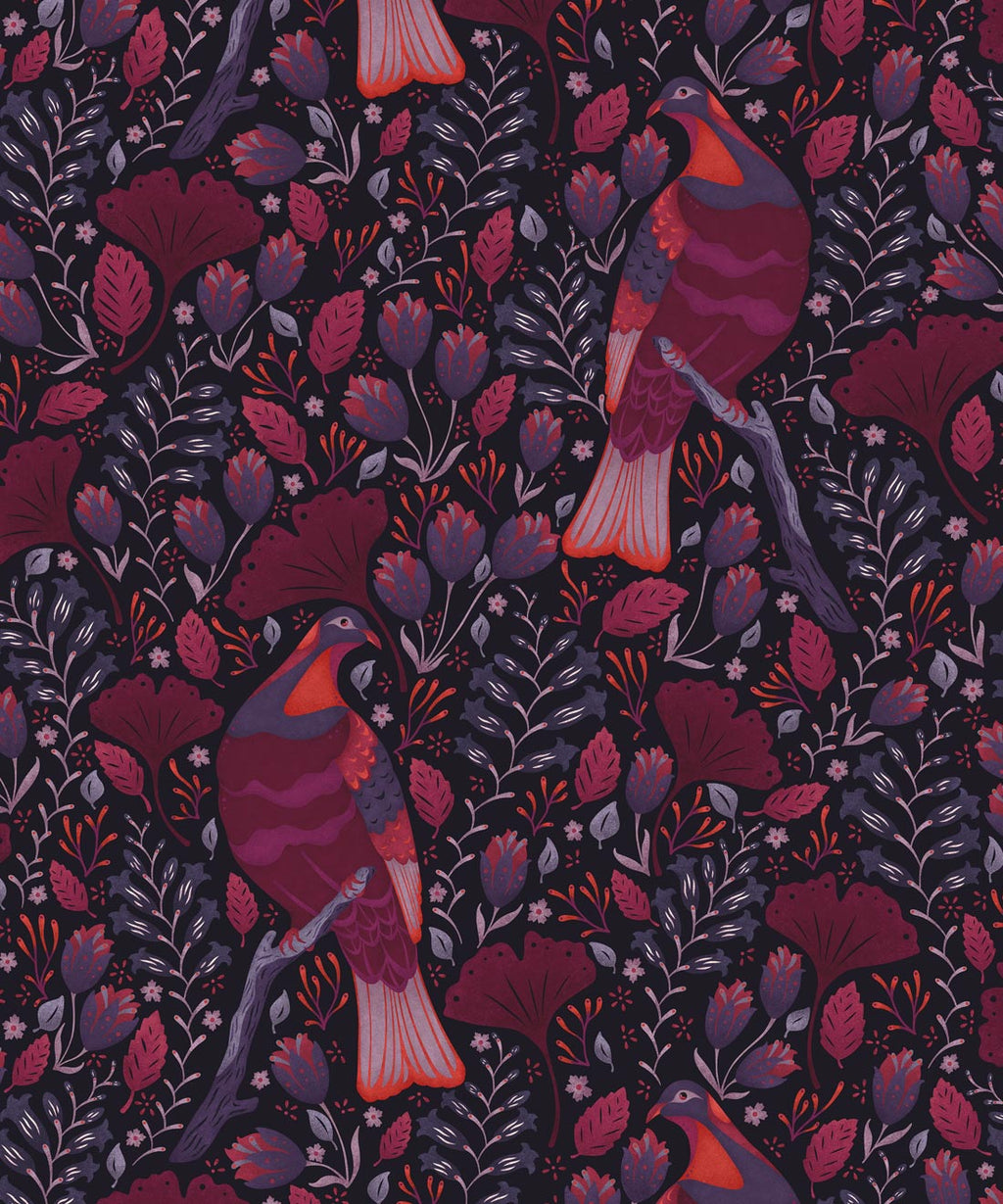 Holy Kereru Wallpaper, Berry