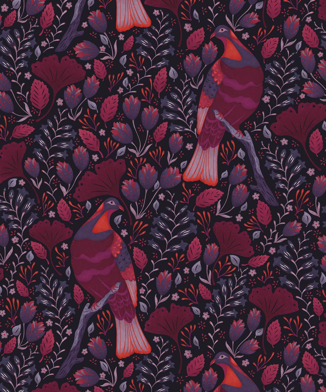 Holy Kereru Wallpaper, Berry