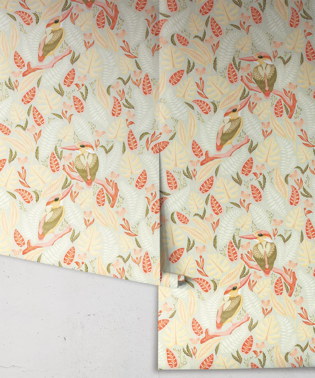 Exotic Kingfishers Wallpaper, Light