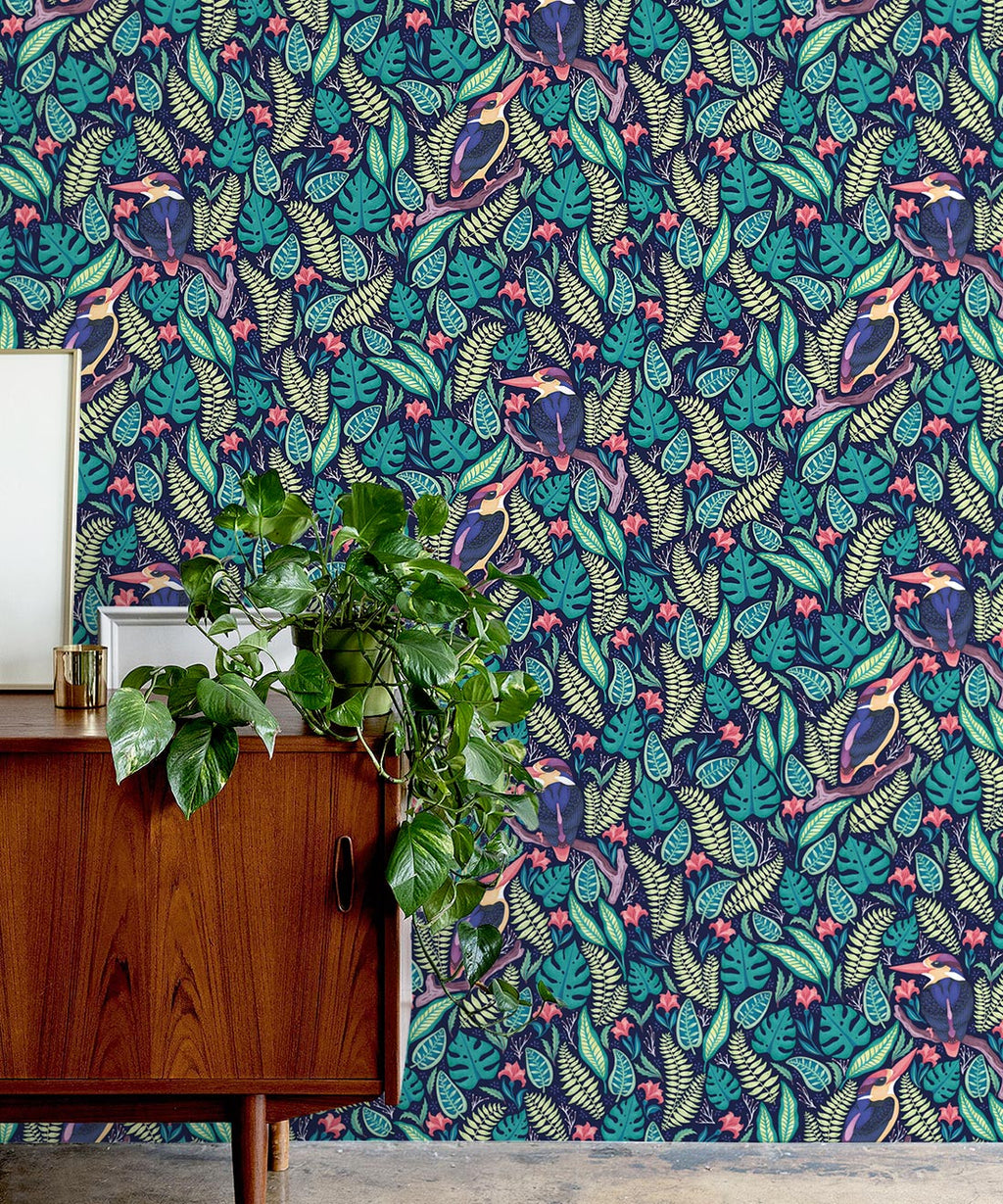 Exotic Kingfishers Wallpaper, Original