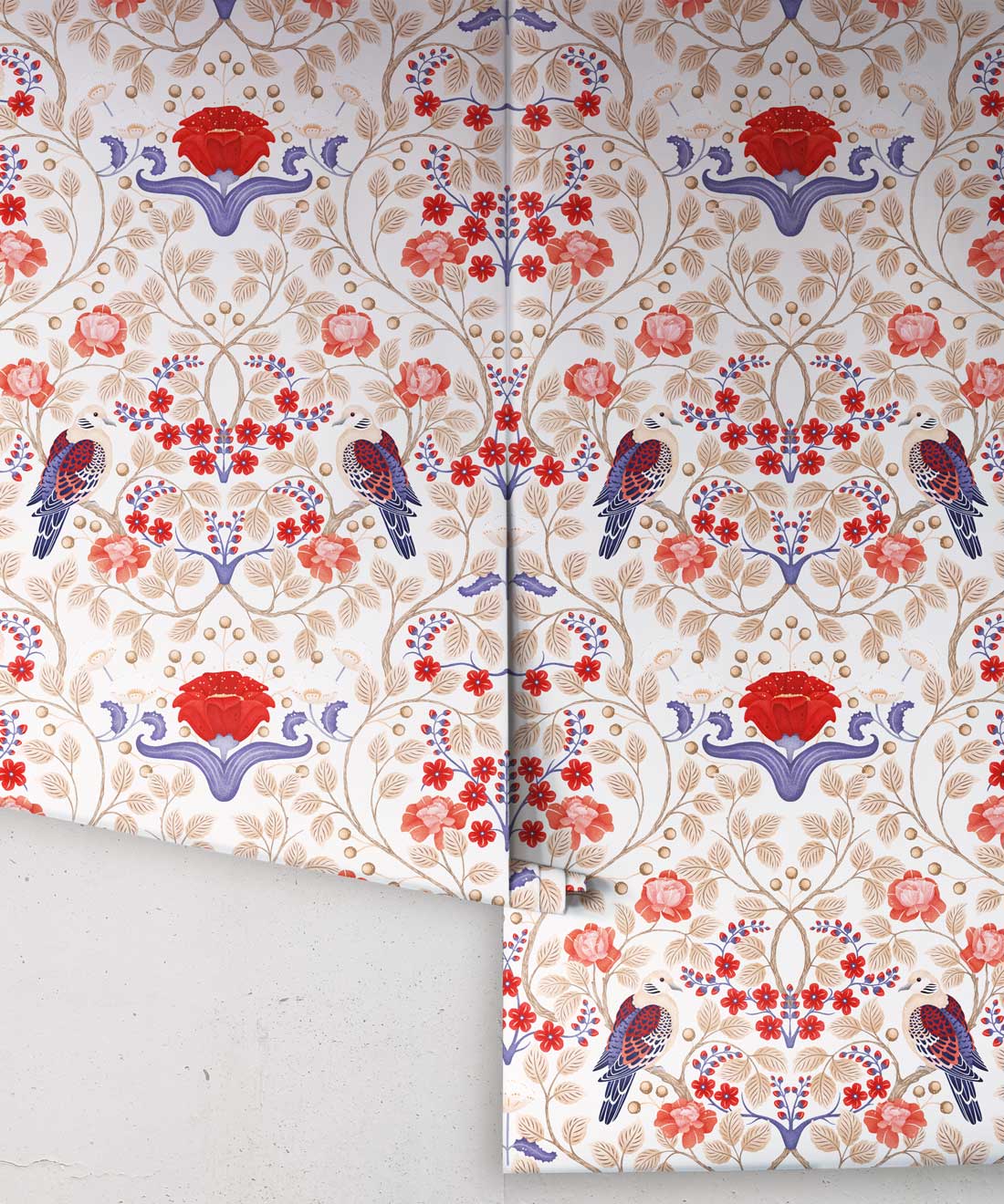 Turtle Doves Wallpaper, Folklore Crème