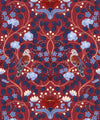 Turtle Doves Wallpaper, Merlot