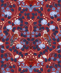 Turtle Doves Wallpaper, Merlot