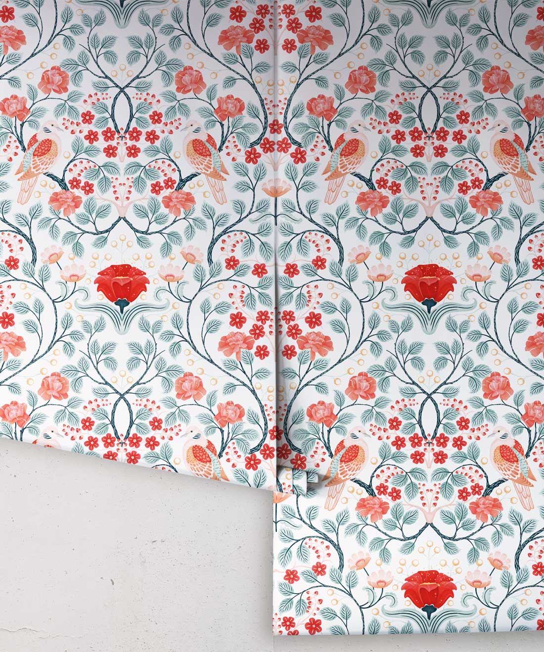 Turtle Doves Wallpaper, Peppermint Swirl