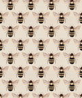 Golden Bee Embroidery Wallpaper
