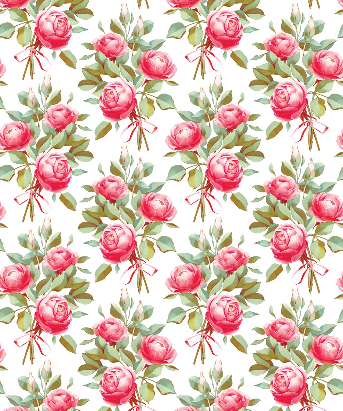 Governors Rose Wallpaper, Fernberg Cream
