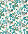 House Plants Wallpaper, Aqua