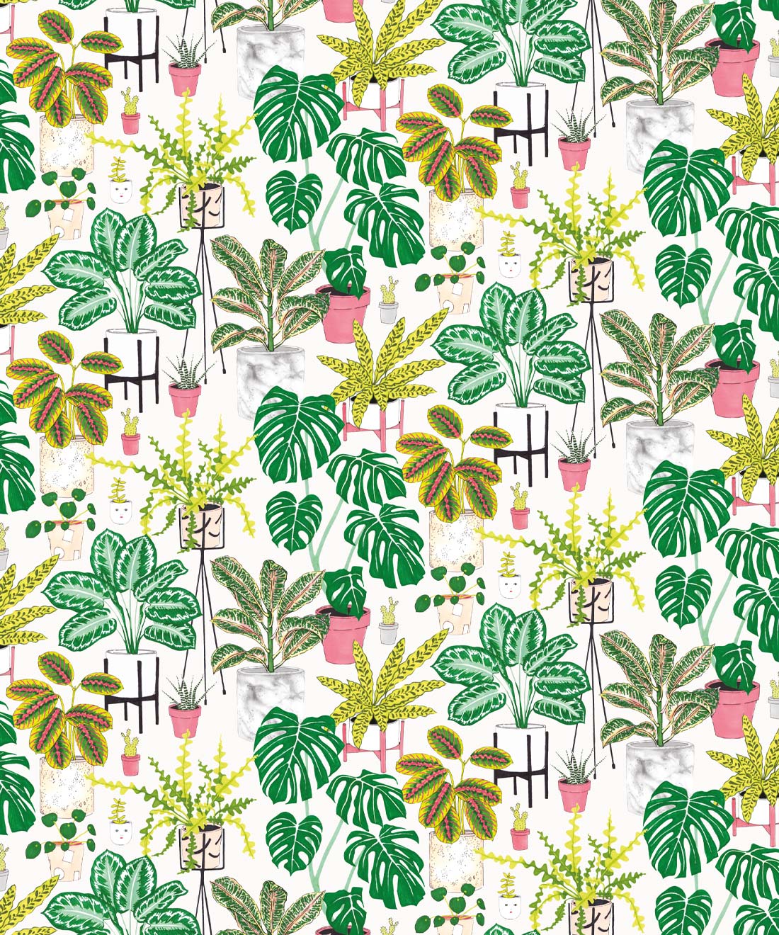 House Plants Wallpaper, Green