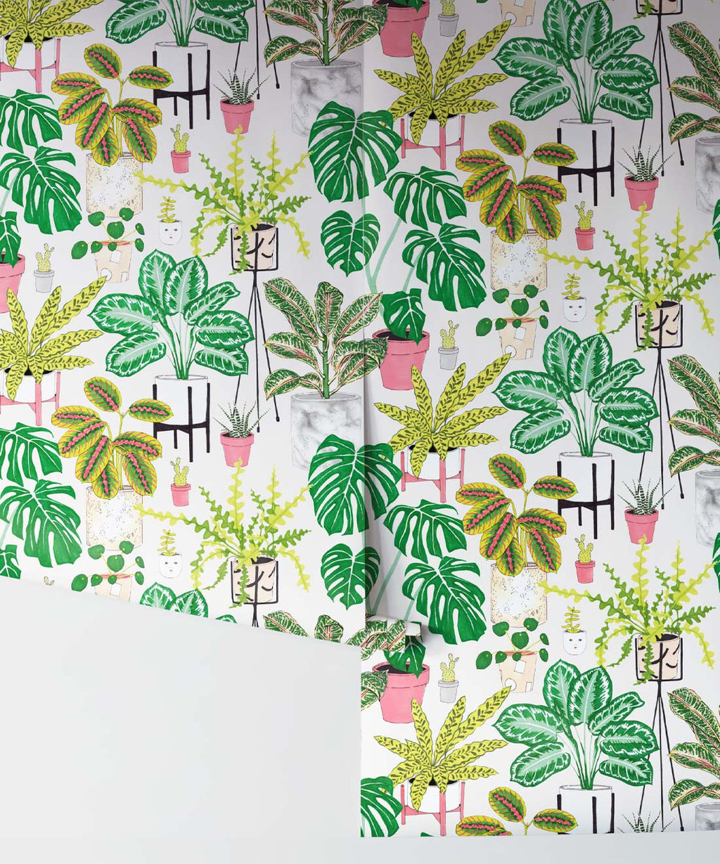 (Large) House Plants Wallpaper, Green