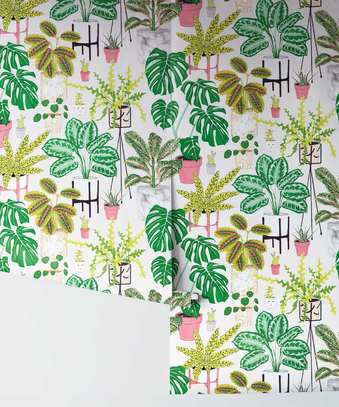 (Large) House Plants Wallpaper, Green