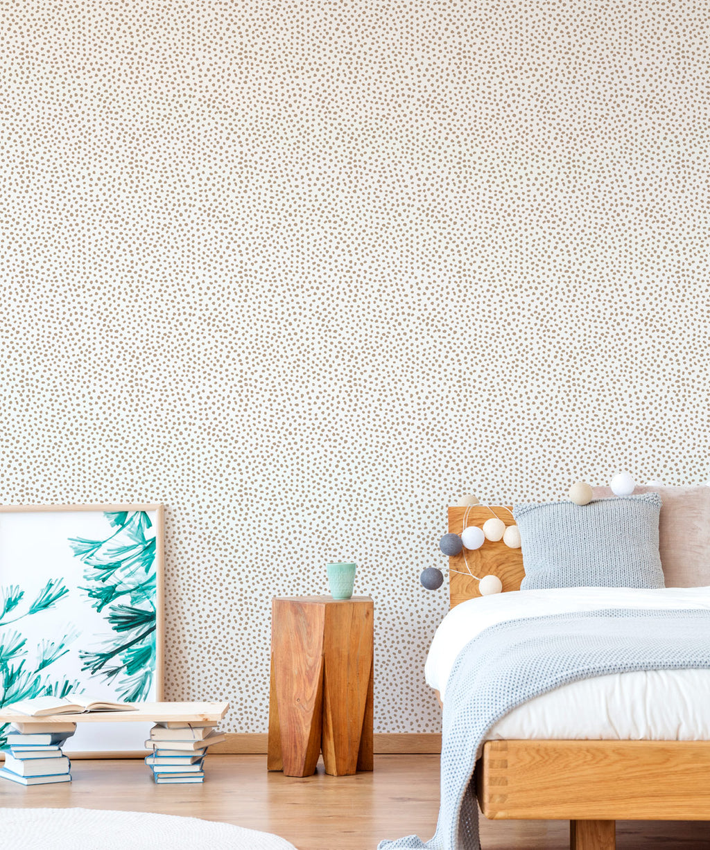 Huddy’s Dots Wallpaper, Taupe