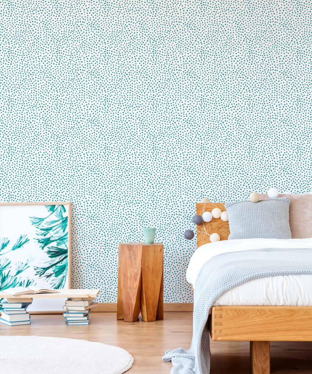 Huddy’s Dots Wallpaper, Teal