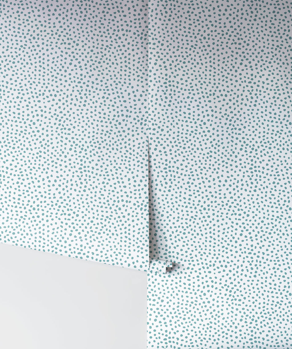 Huddy’s Dots Wallpaper, Teal