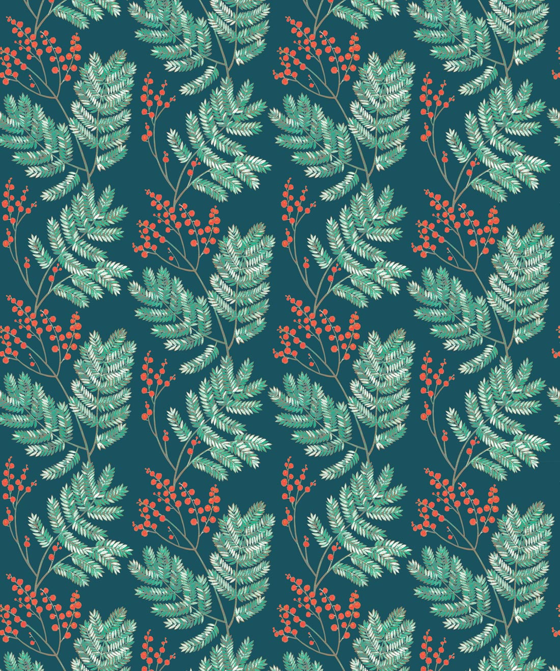 Mimosa Wallpaper, Red Tango