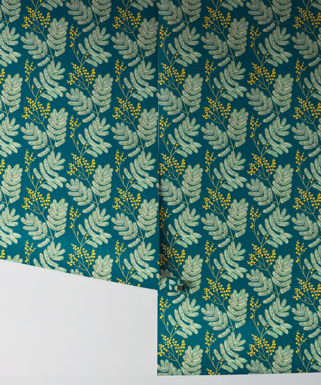 Mimosa Wallpaper, Wattle Green