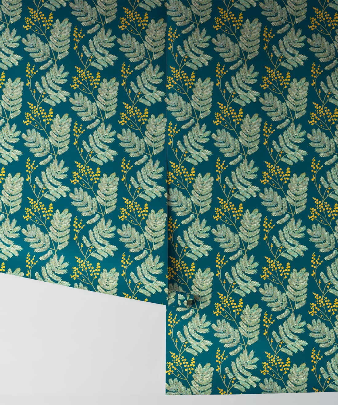Mimosa Wallpaper, Wattle Green